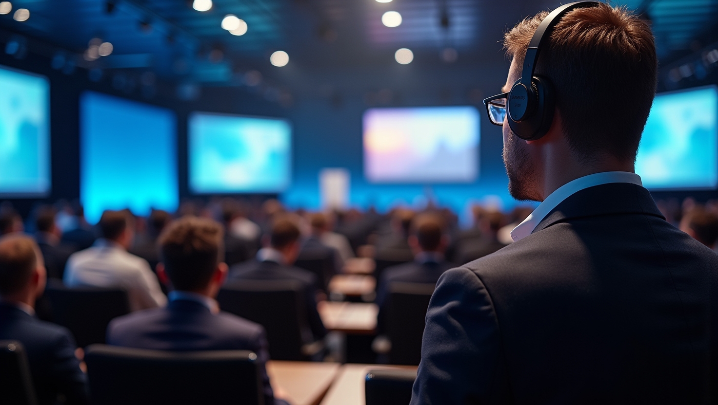 Interpretação simultânea para palestras e conferências globais